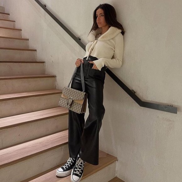 BLOGGER'S FAVE! Faux Fur Knit Cardigan Ecru NWT - Picture 8 of 17